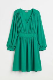 V-neck Dress - Green - Ladies HampM US at H&M